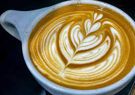 Latte art close-up
