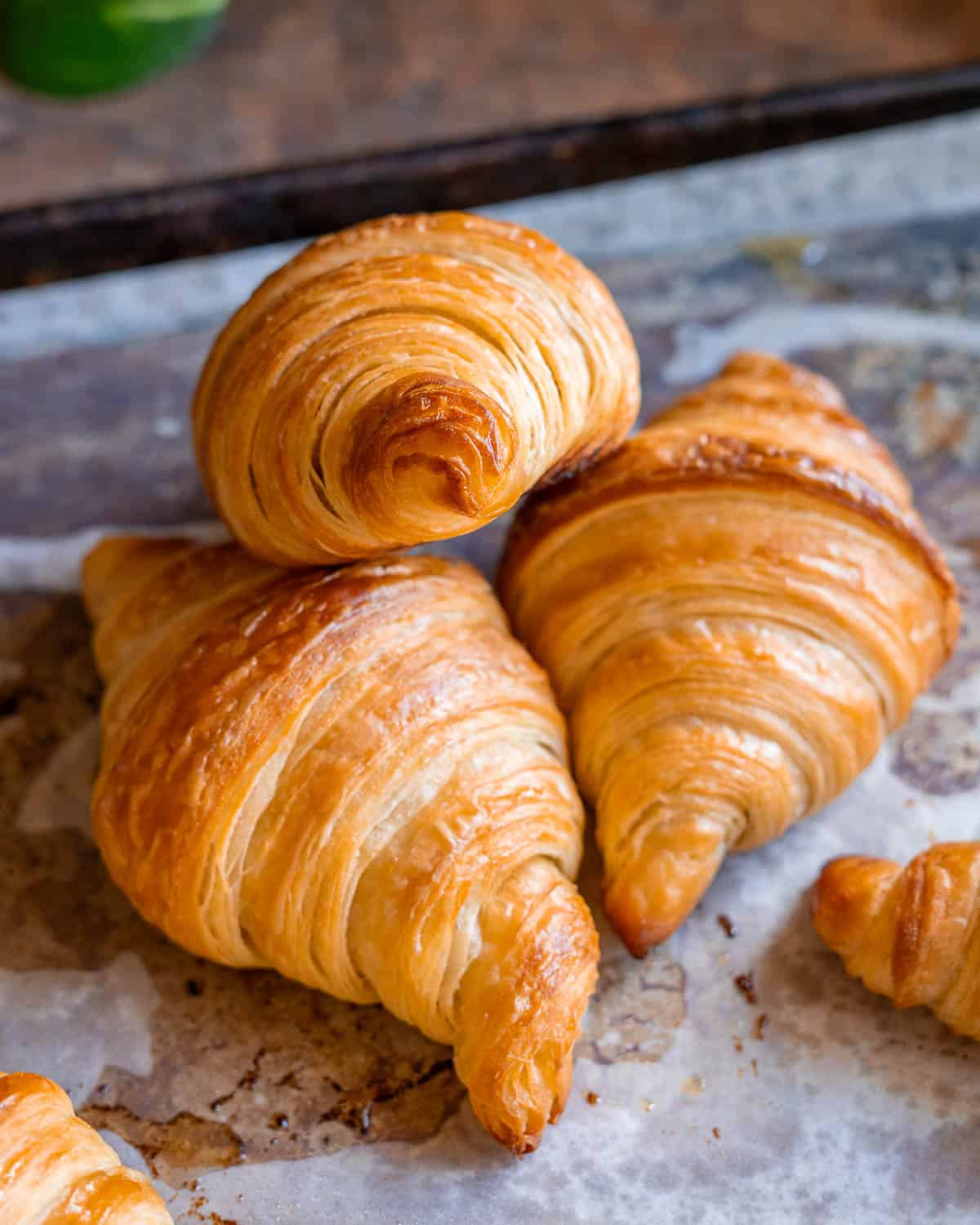 Fresh baked croissant